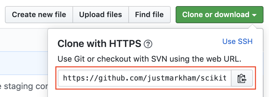 Cloning your fork with HTTPS